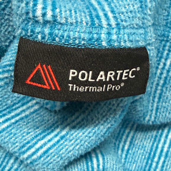 The North Face Jacket Womens Large Blue Stripes Full Zip Polartec Thermal Pro - Picture 9 of 12